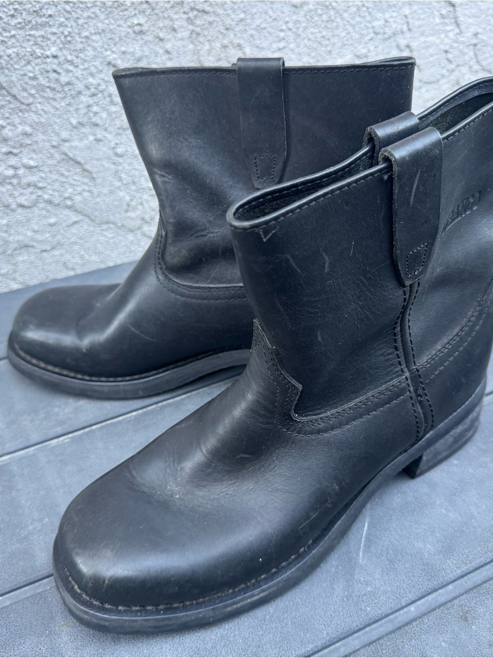 Durango Black Leather Ankle Boots